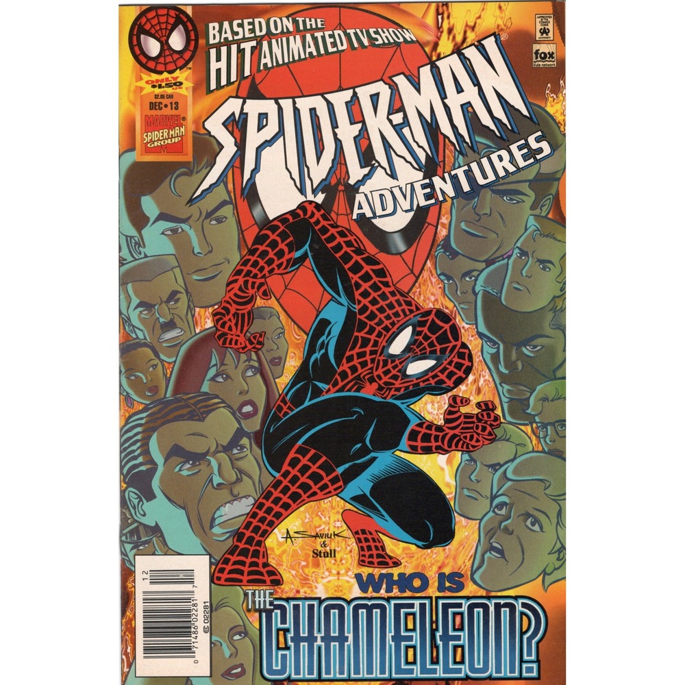 Spider-Man Adventures 13 Marvel 1995 Newsstand Who Is The Chameleon VF Animated